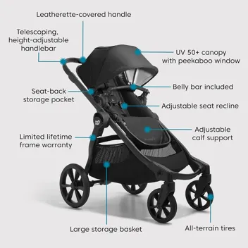 Baby Jogger City Select 2 Single-to-Double Modular Stroller, Flint Sage