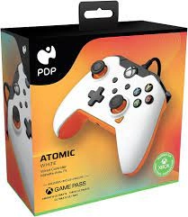 PDP Wired Xbox Game Controller - Atomic White/Orange (Amazon Exclusive)