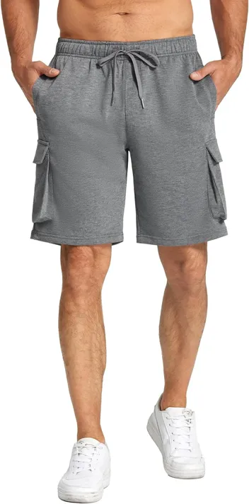 Coofandy Elastic Waist Drawstring Cargo Shorts