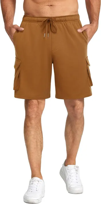 Coofandy Elastic Waist Drawstring Cargo Shorts