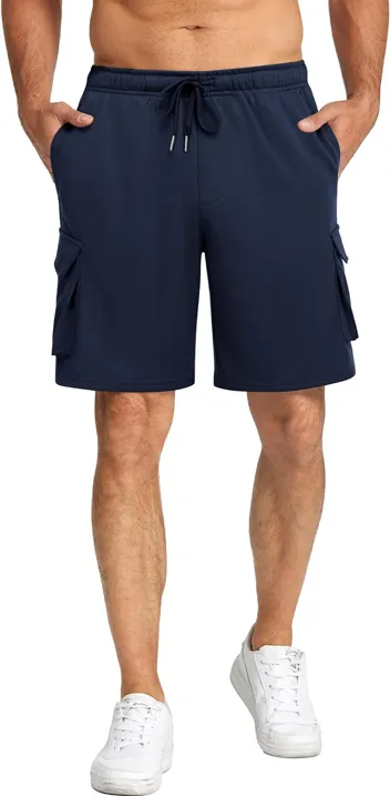 Coofandy Elastic Waist Drawstring Cargo Shorts