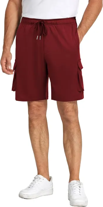 Coofandy Elastic Waist Drawstring Cargo Shorts