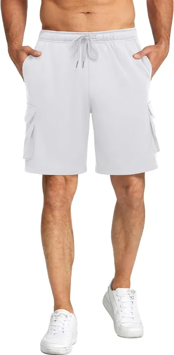 Coofandy Elastic Waist Drawstring Cargo Shorts