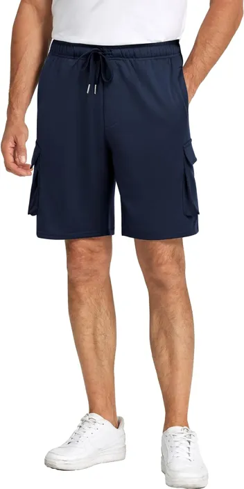 Coofandy Elastic Waist Drawstring Cargo Shorts