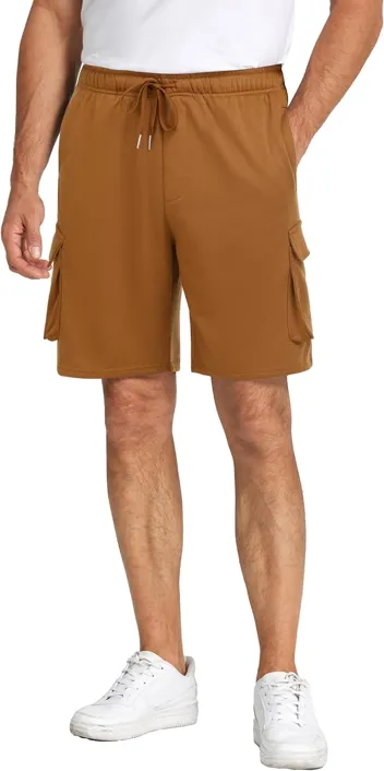 Coofandy Elastic Waist Drawstring Cargo Shorts