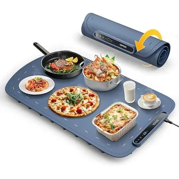 Vepoka Slim Rollable Electric Food Warming Mat w/ Temperature Levels