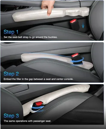 Homaupt Leather Car Seat Gap Filler