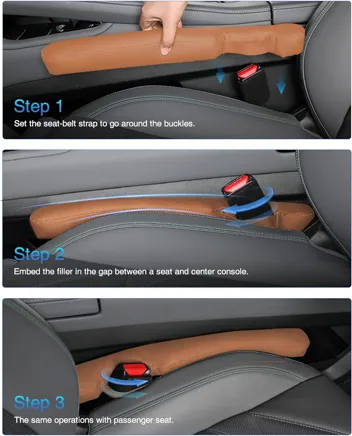 Homaupt Leather Car Seat Gap Filler