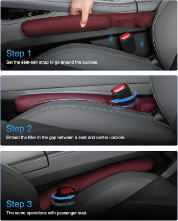 Homaupt Leather Car Seat Gap Filler