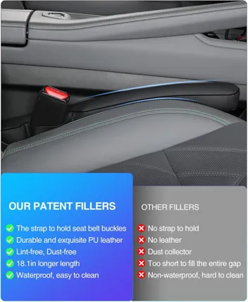 Homaupt Leather Car Seat Gap Filler