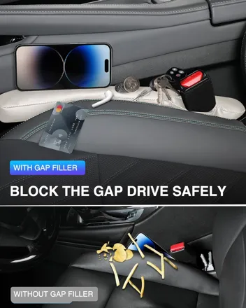 Homaupt Leather Car Seat Gap Filler