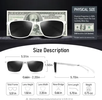 BIRCEN Mens Sunglasses Polarized UV Protection: Classic Shades for Men Driving Fishing with Al-Mg Metal Frame