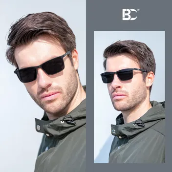 BIRCEN Mens Sunglasses Polarized UV Protection: Classic Shades for Men Driving Fishing with Al-Mg Metal Frame