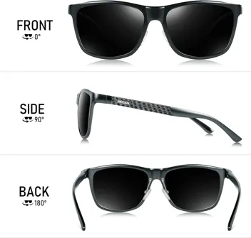 BIRCEN Mens Sunglasses Polarized UV Protection: Classic Shades for Men Driving Fishing with Al-Mg Metal Frame