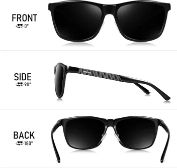 BIRCEN Mens Sunglasses Polarized UV Protection: Classic Shades for Men Driving Fishing with Al-Mg Metal Frame