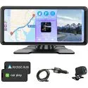 Uknhkd 9.3" Wireless Carplay Android Auto Portable Car Stereo w/ Backup Camera