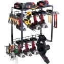 Vevor 3-Tier Wall Mounted Power Tool Organizer with 5x Drill Slots