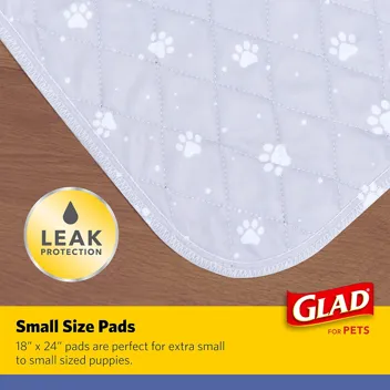 GLAD for Pets Washable Training Pads, Medium Size (24”x36”)