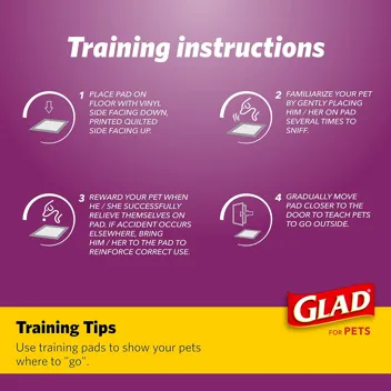 GLAD for Pets Washable Training Pads, Medium Size (24”x36”)