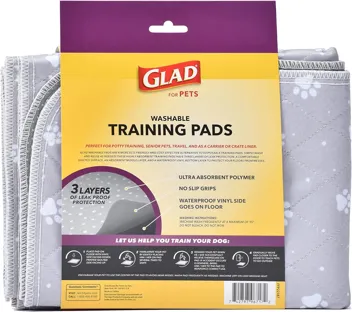 GLAD for Pets Washable Training Pads, Medium Size (24”x36”)