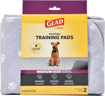 GLAD for Pets Washable Training Pads, Medium Size (24”x36”)