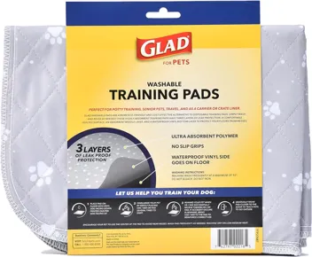 GLAD for Pets Washable Training Pads, Medium Size (24”x36”)