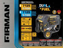 Firman 7125 Starting/5700 Running Watts Dual Fuel Generator with Electric Start - New with promo LABORDAYTWENTY