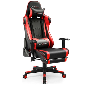 GTRACING PU Leather Ergonomic Gaming Chair with Footrest