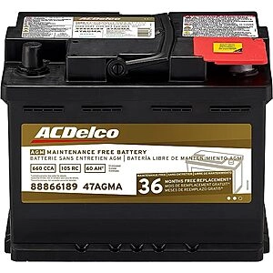 ACDelco Gold AGM Battery 47AGMA (H5) With 3 Year Warranty