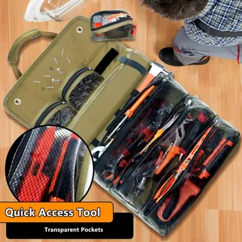 Tsmsv 1680D Oxford Fabric Roll Up Tool Bag with Magnetic Surface