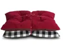 Vibrant 36" x 27" Tufted Pillow Large Dog Bed Gift Set (2-Piece)