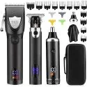 3-Piece Cordless Electric Hair Clippers & Trimmer Set