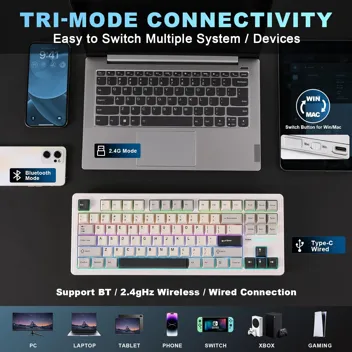 YZ87 TKL, Wireless, Hot Swappable, Gasket Mechanical Keyboard