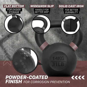 Powder Coated Adjustable Weights 10-40lb Cast Iron Kettlebell