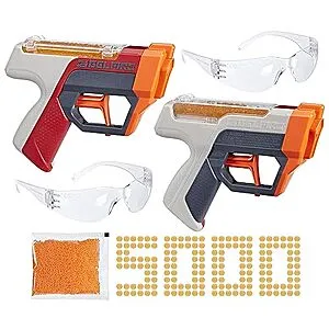 NERF Pro Gelfire Dual Wield Pack Blasters w/ 5000 Rounds, 2 Eyewear