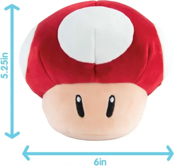 Club Mocchi-Mocchi Super Mario Mushroom Plushie, 6 Inch