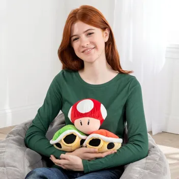 Club Mocchi-Mocchi Super Mario Mushroom Plushie, 6 Inch