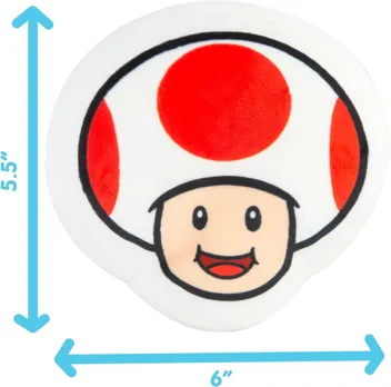 Club Mocchi-Mocchi Super Mario Mushroom Plushie, 6 Inch