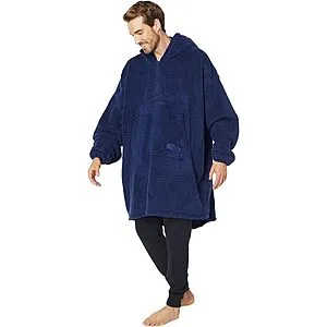 The Comfy or Women's The Teddy Bear 1/4 Zip Wearable Blanket (Navy or Pumpkin Spice)