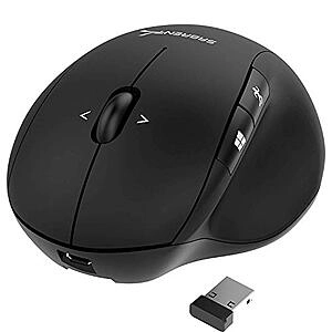 SABRENT Rechargeable Ergonomic 2.4GHz Wireless Mouse w/ Prime