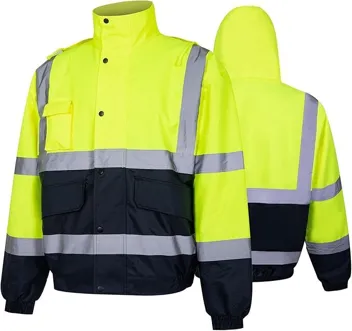 Omotiya Men's Cold Weather Hi-Vis Safety Hoodie Jacket