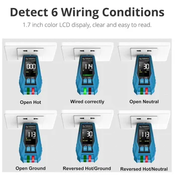 W140 GFCI 120V Electrical Outlet Tester (CAT II 135V Rated)