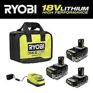 RYOBI ONE+ 18V Lithium-Ion HIGH PERFORMANCE Starter Kit with 2.0 Ah Battery