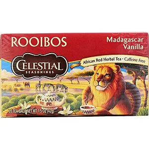 Seasonings Madagascar Vanilla Red Herbal Tea-, 20 Count Bags