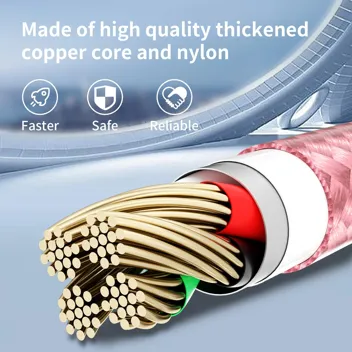 3-in-1 4ft Nylon Braided Lightning