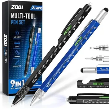 Zooi 9-in-1 Multitool Pen with LED Light