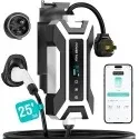 Power Talk 32A Level 2 J1772 WiFi Portable EV Charger with 25ft Cable, Holder