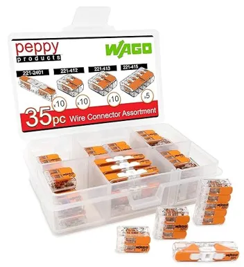 Wago 221 31.78Lever Nuts Compact Splicing Wire Connector (35-Piece)