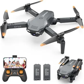 Heygelo 1080p FPV Foldable Mini Camera Drone (2-Batteries)