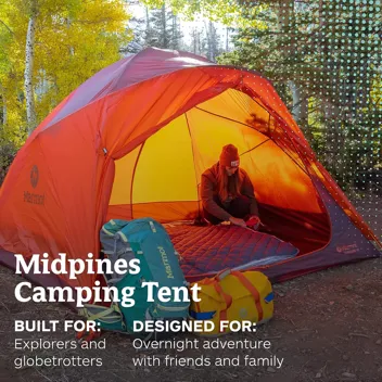 6-Person Midpines Camping Tent (Red Sun/Picante)